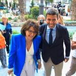 La rectora de la UA, Amparo Navarro, y el jefe del Consell, Carlos Mazón, el lunes pasado en Alicante