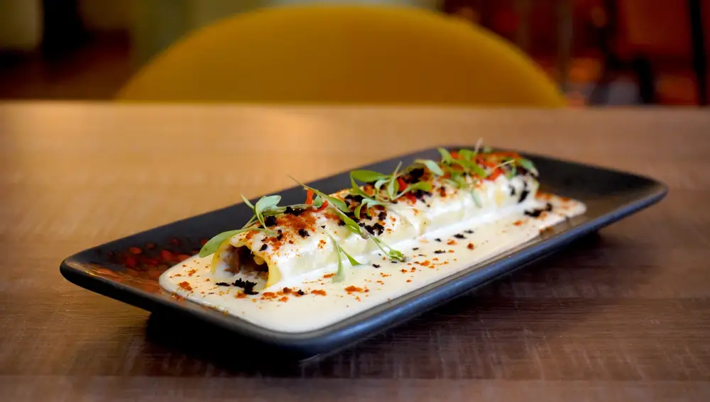 Canelón de cochinita pibil