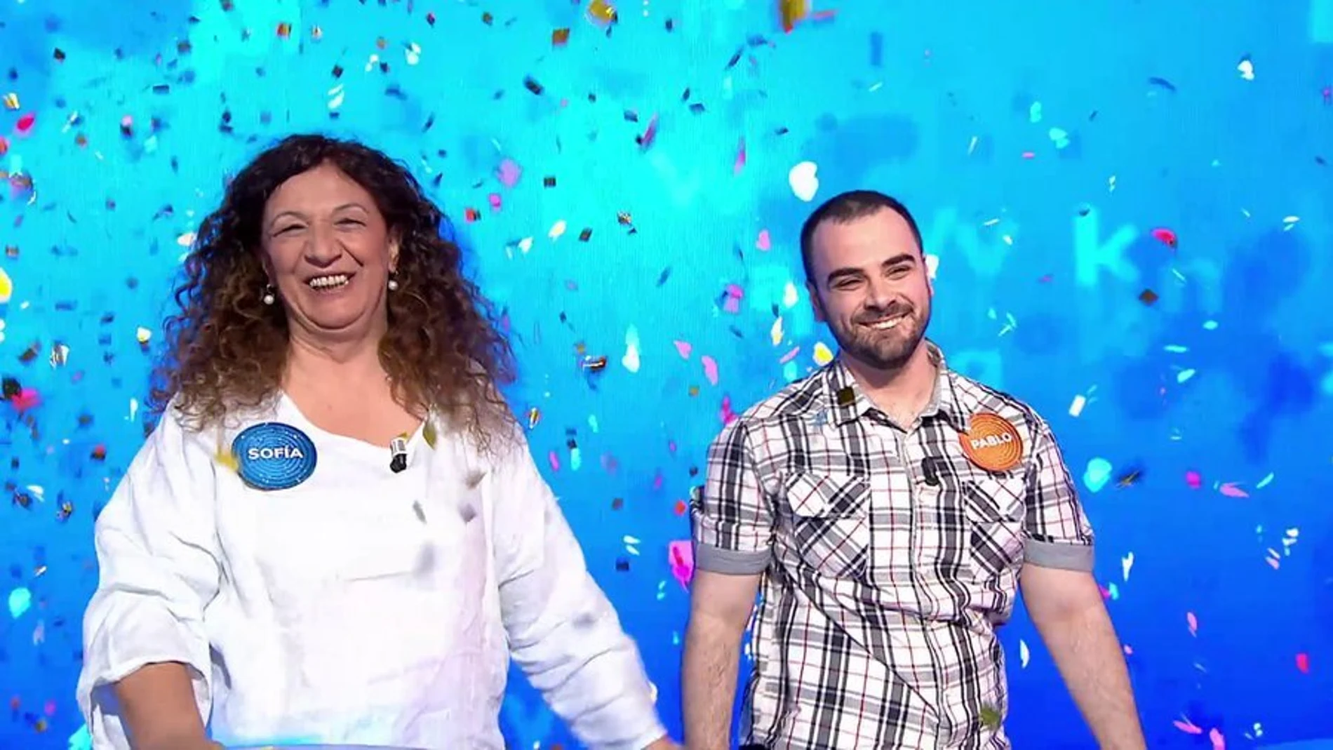 Sofía Álvarez de Eulate y Pablo Díaz en 'Pasapalabra'