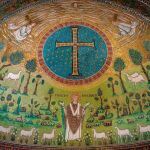 Mosaico de la Basílica de San Apolinar en Classe, de Ravena, Italia (siglo VI).