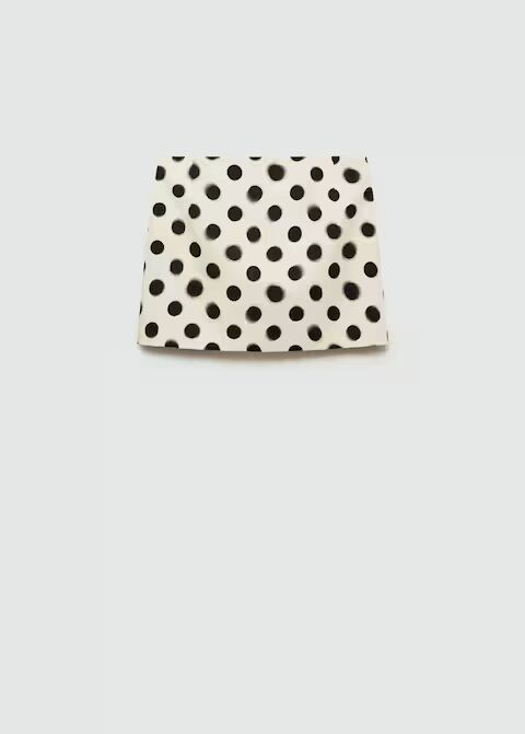 Minifalda satinada de lunares