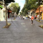 Así quedará, con la peatonalización, la calle Laguna de Carabanchel