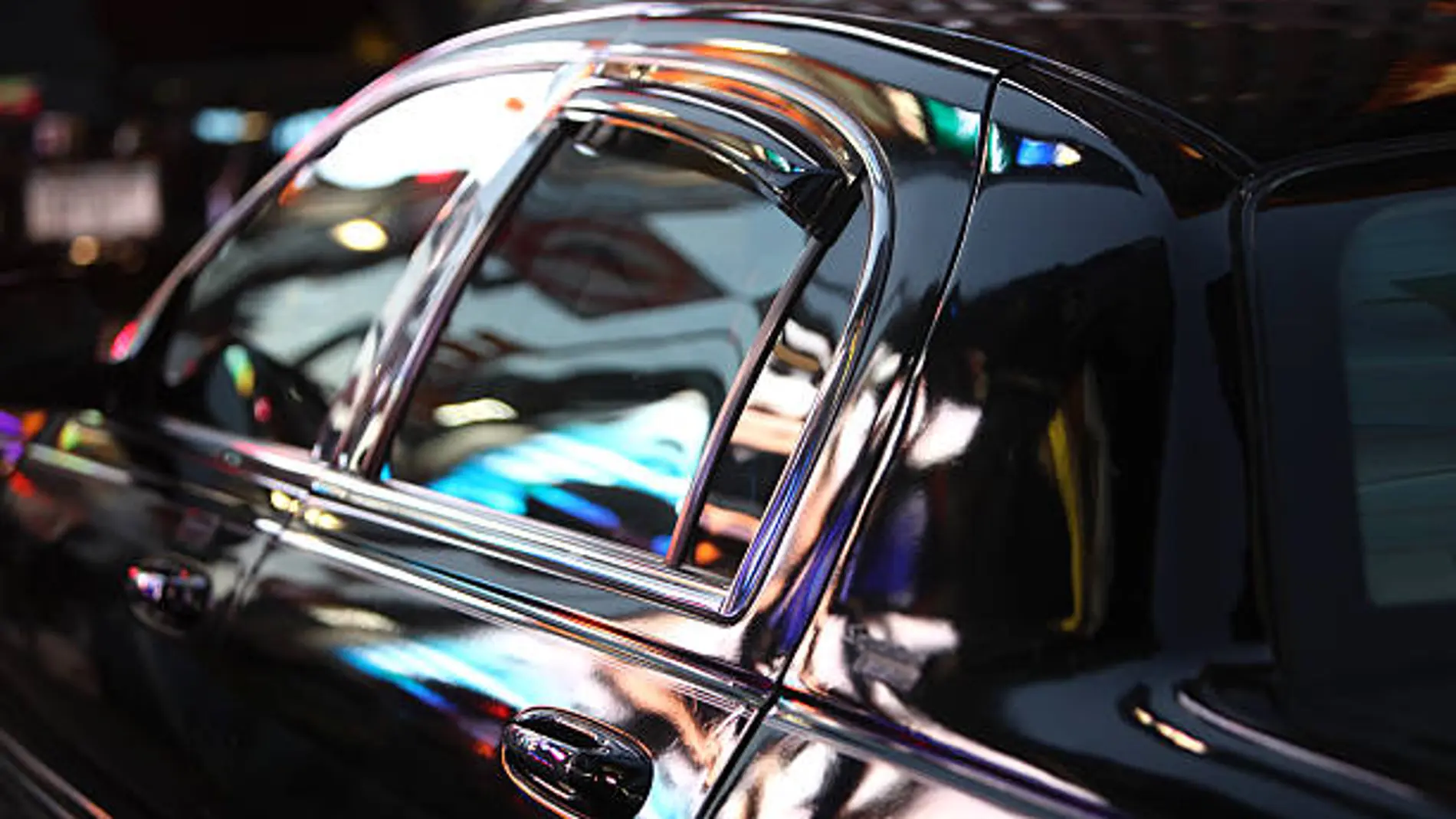 Lunas tintadas de un coche