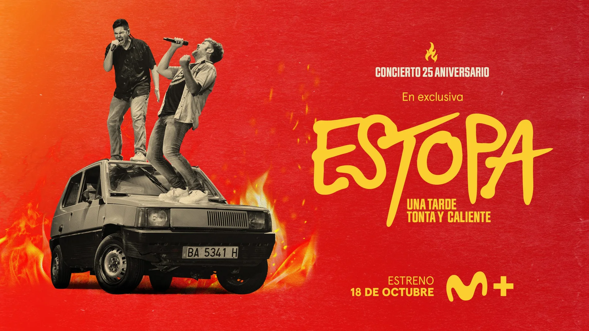 Cártel oficial del gran concierto de Estopa con Movistar Plus+