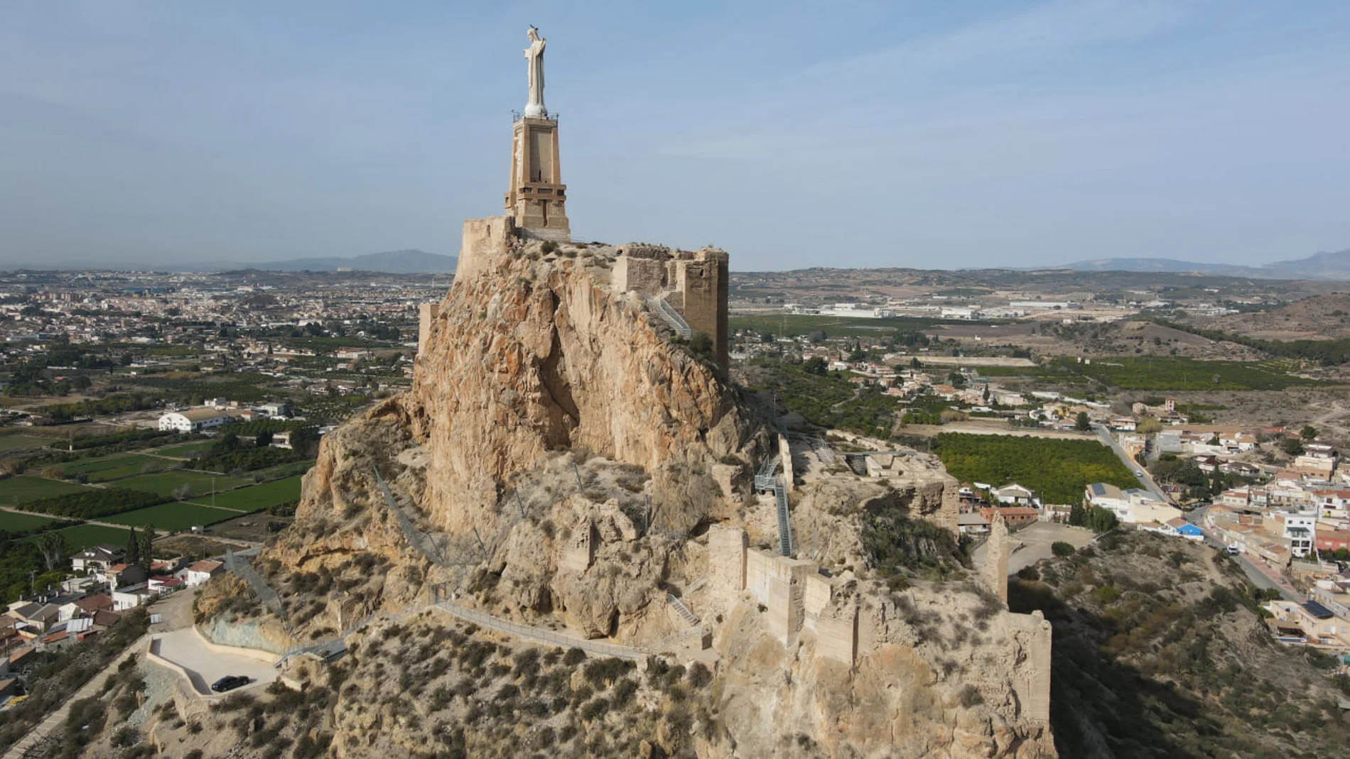 Vista aérea castillo Monteagudo