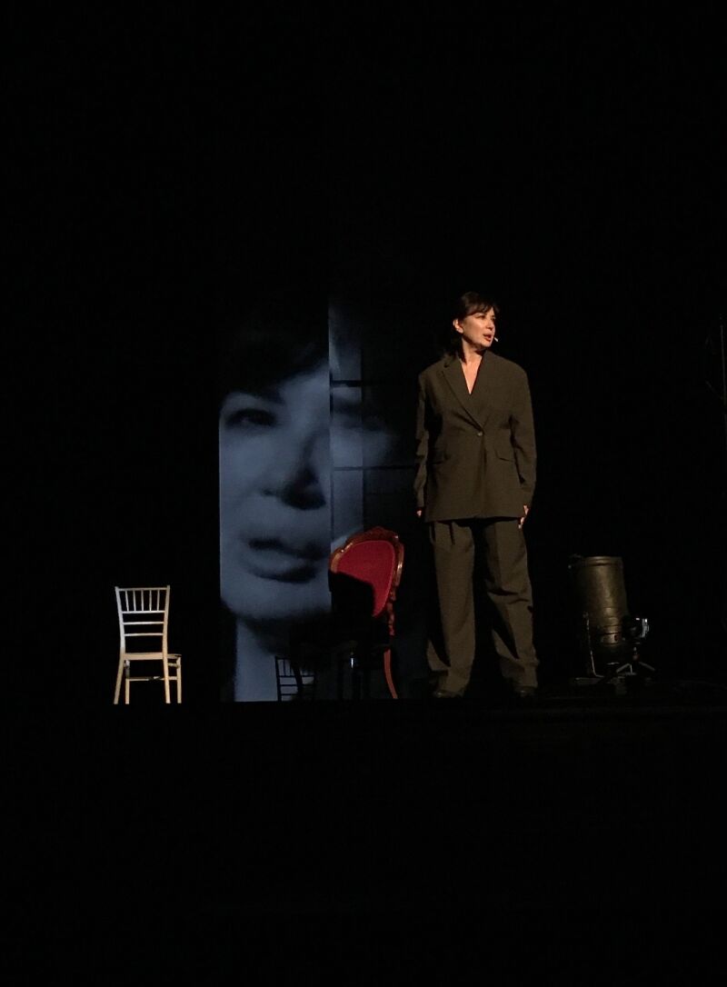 Andrea Bonelli subida al escenario de "Borges y yo"