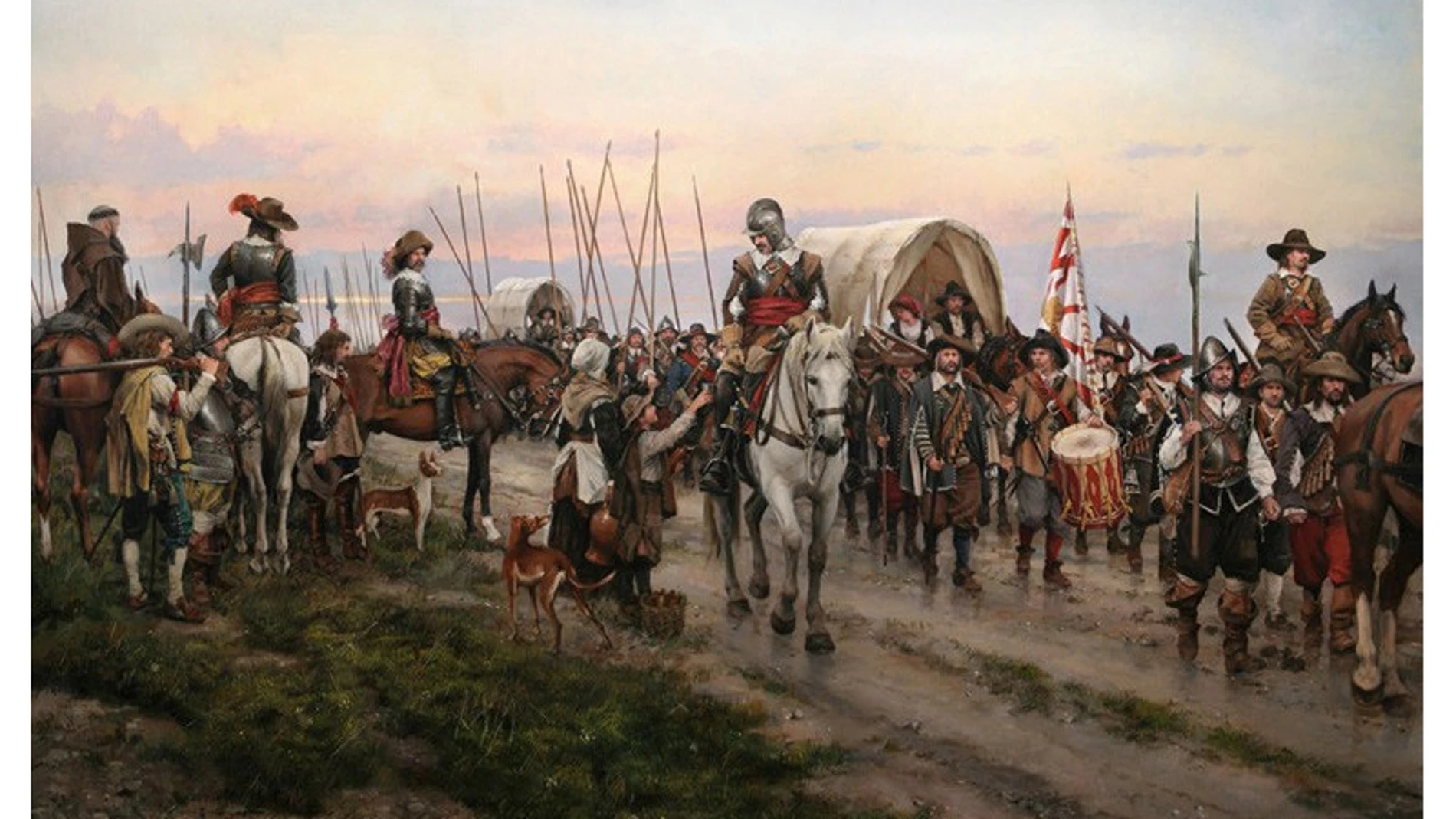 Cuadro de Augusto Ferrer Dalmau titulado "El Camino Español"