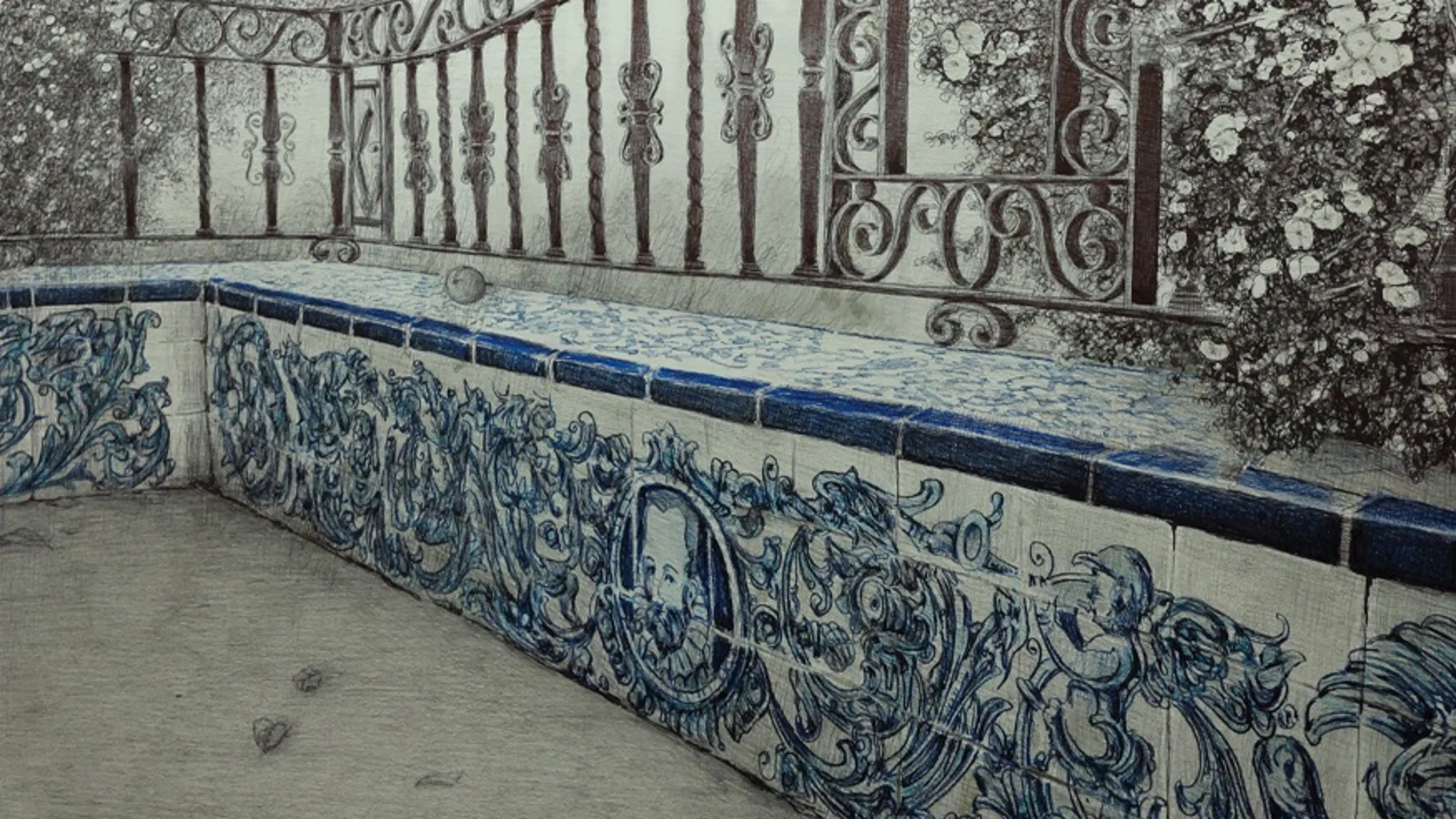 Una de las obras del pintor Vicente Raúl