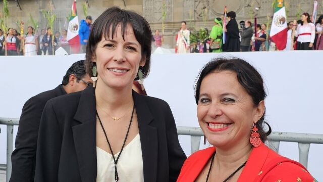 Pontón, con la eurodiputada Ana Miranda, en México. 