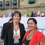 Pontón, con la eurodiputada Ana Miranda, en México. 