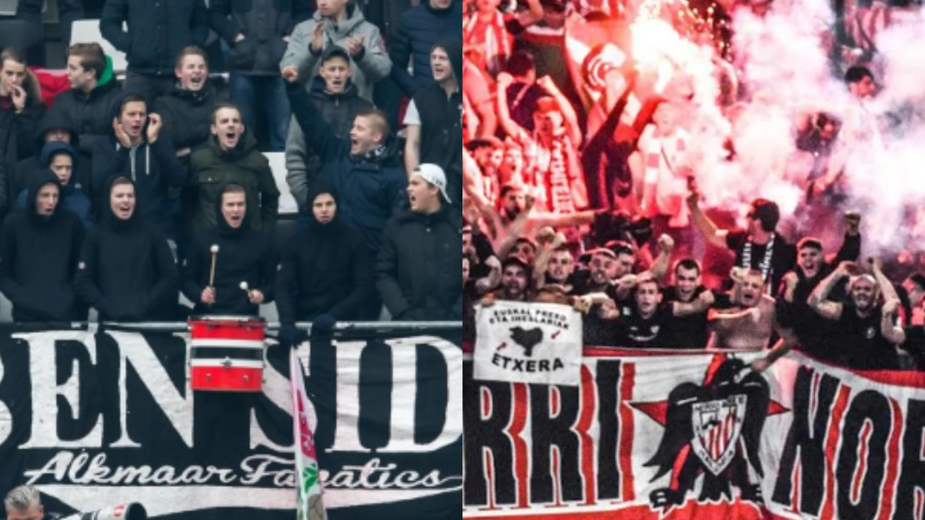 Alarma el Bilbao: los Herri Norte salen de "caza" en busca de hinchas del AZ Alkmaar