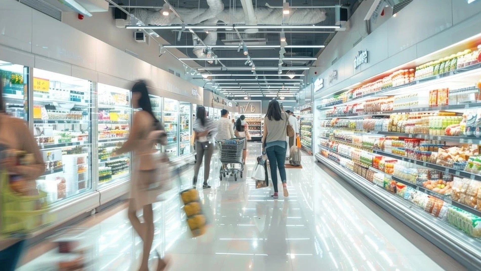 Diversos clientes hacen su compra en un supermercado. REMITIDA / HANDOUT por Junta de Andalucía Fotografía remitida a medios de comunicación exclusivamente para ilustrar la noticia a la que hace referencia la imagen, y citando la procedencia de la imagen en la firma 03/10/2024