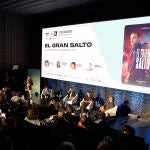 Imagen de la Sala Azcona durante la presentación de "El gran salto"