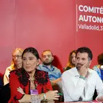 El actual secretario general en la Comunidad, Luis Tudanca, junto a su número dos, Ana Sánchez