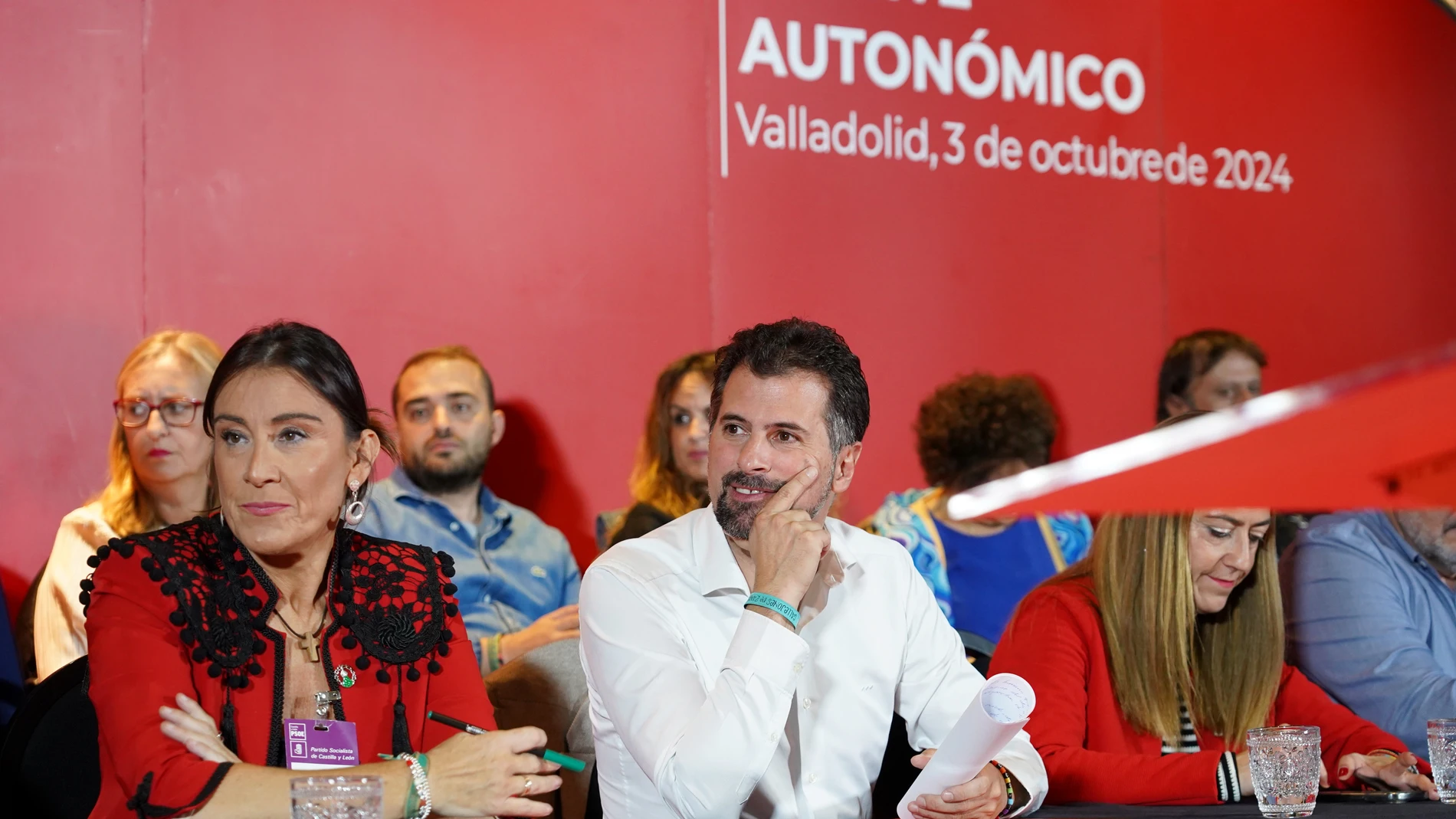 El actual secretario general en la Comunidad, Luis Tudanca, junto a su número dos, Ana Sánchez