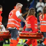 Encuentro de Liga entre el Real Madrid y el Villarreal. Lesion de Dani Carvajal.