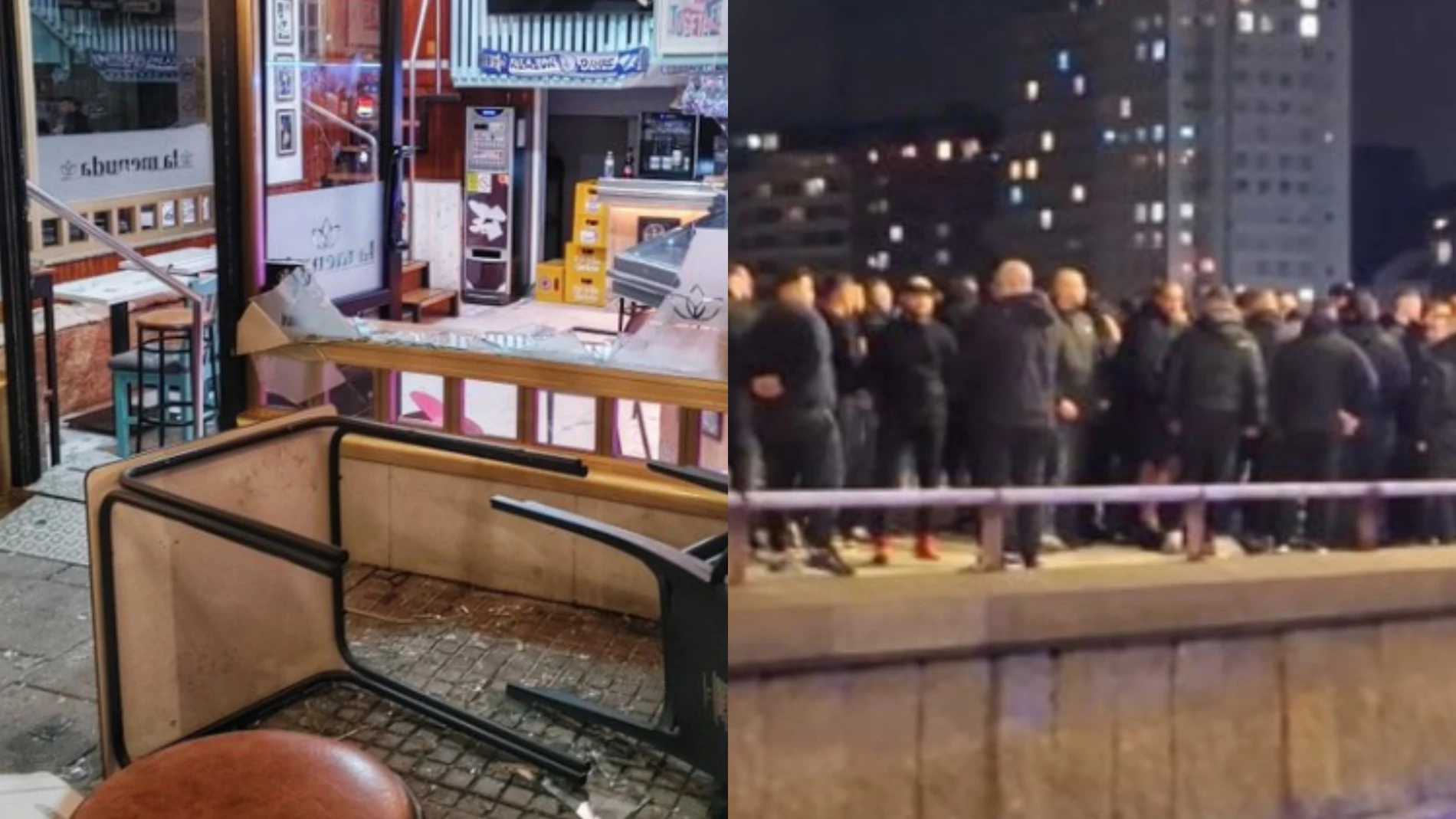 Los ultras del Málaga han provocado graves incidentes en las inmediaciones de Riazor