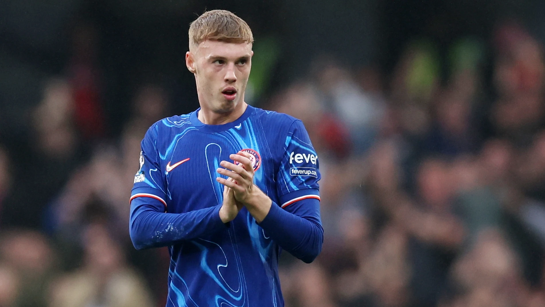 Cole Palmer al final del partido del Chelsea frente al Nottingham Forest