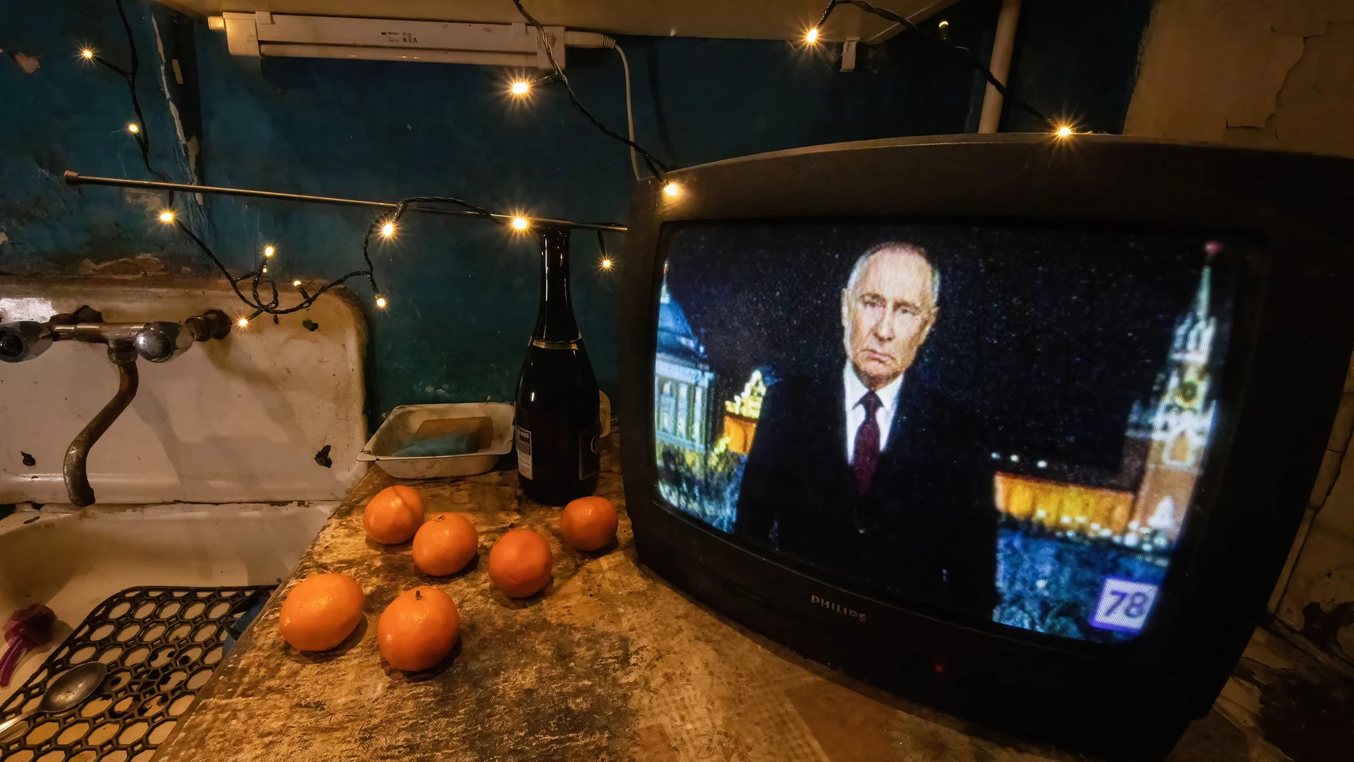 (Foto de ARCHIVO) December 31, 2023, St. Petersburg, Russia: Russian President Vladimir Putin seen during a New Year's television address to Russians on the eve of 2024. Europa Press/Contacto/Artem Priakhin 31/12/2023 ONLY FOR USE IN SPAIN