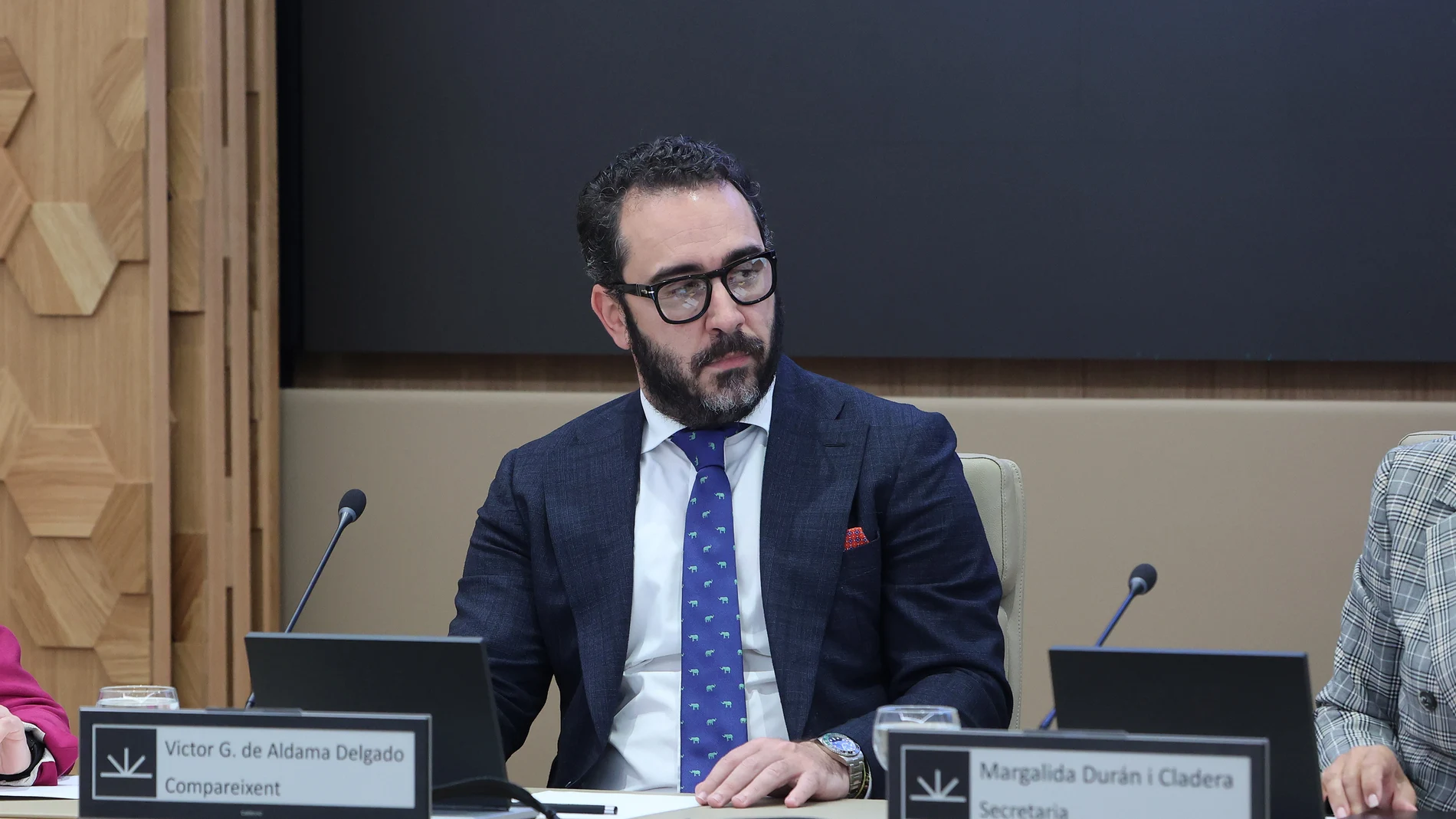 El presidente del Zamaro CF, Víctor de Aldama, comparece ante la comisión no permanente de investigación en el Parlament balear, a 20 de mayo de 2024, en Palma de Mallorca, Mallorca, Baleares (España).