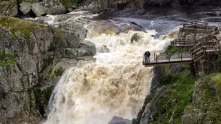 Mirador del Masueco en el "Pozo de los Humos" Mirador del Masueco en el "Pozo de los Humos"