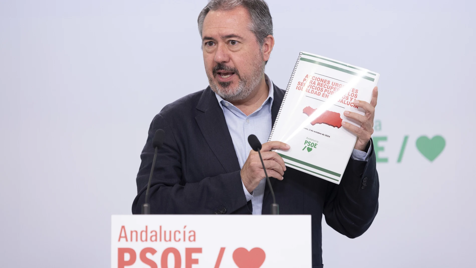 El secretario general del PSOE-A, Juan Espadas