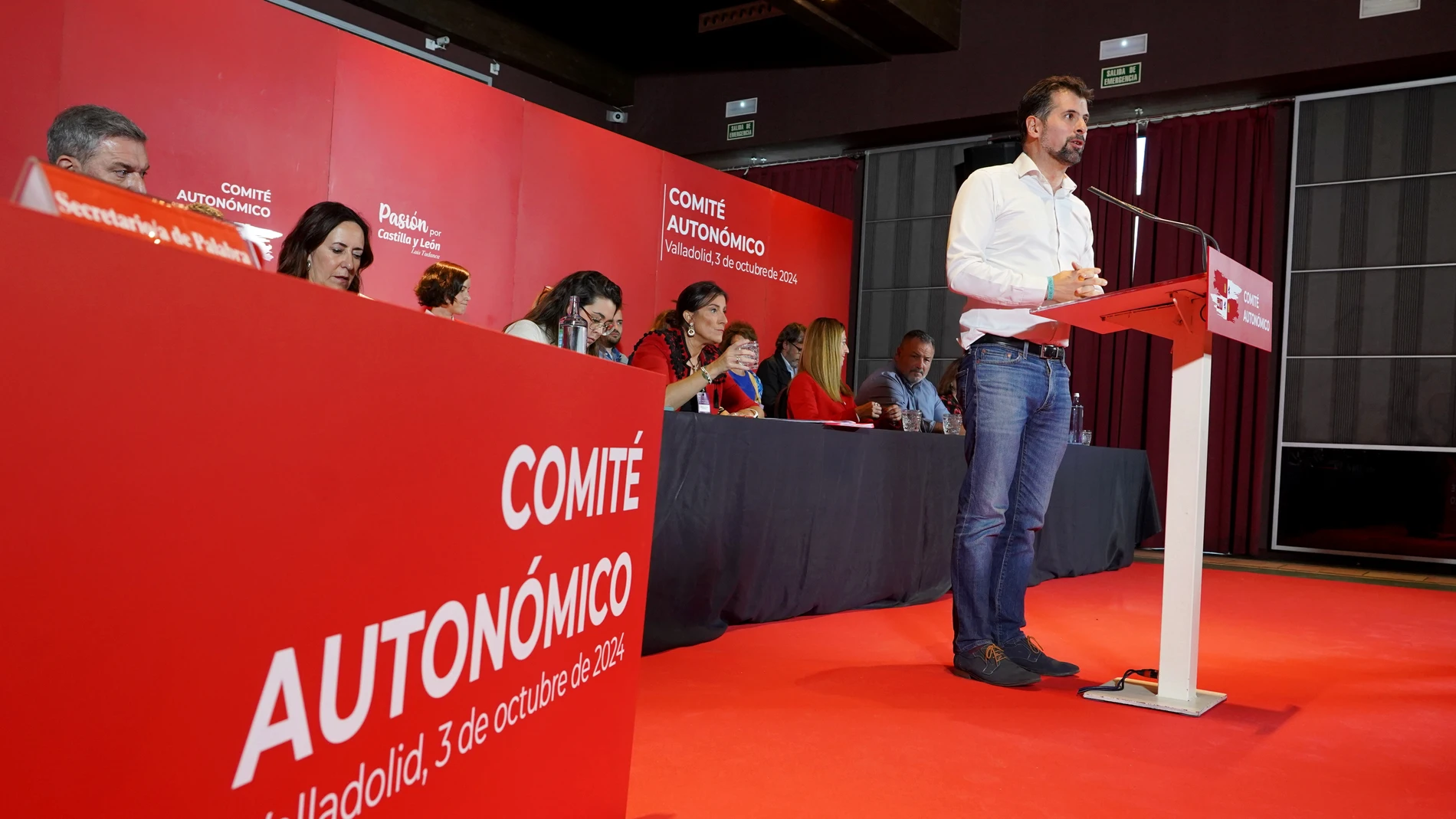 Luis Tudanca durante el Comité del PSOE donde se aprobaron las Primarias en Castilla y León