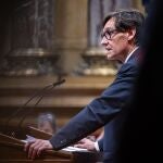 El presidente de la Generalitat, Salvador Illa, en su intervención en el Debate de Política General