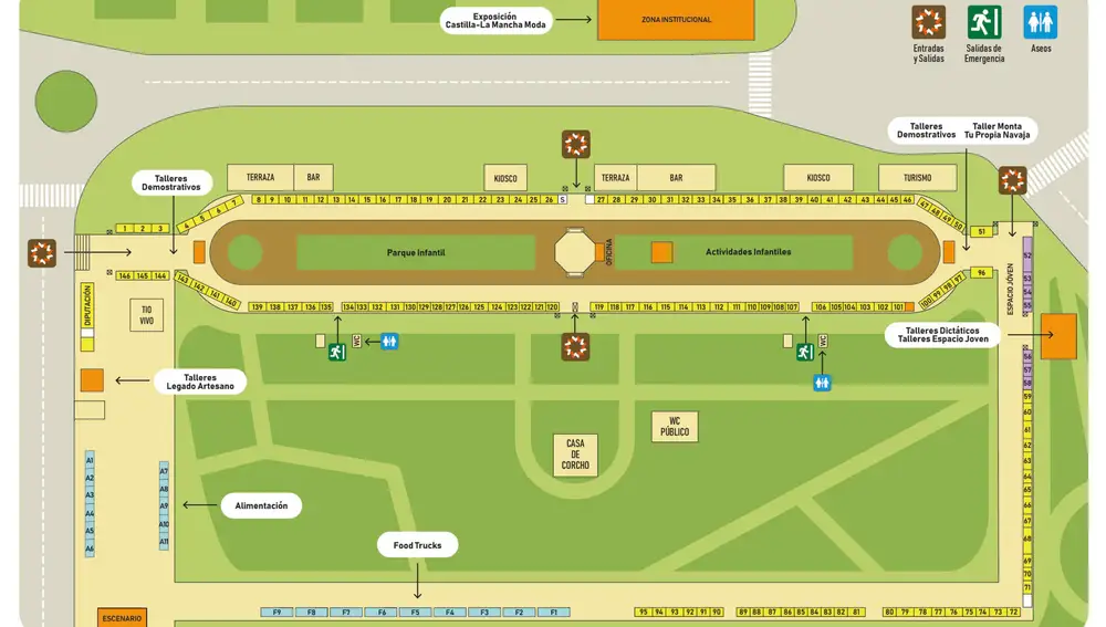 Mapa/plano de la 43 edición de FARCAMA