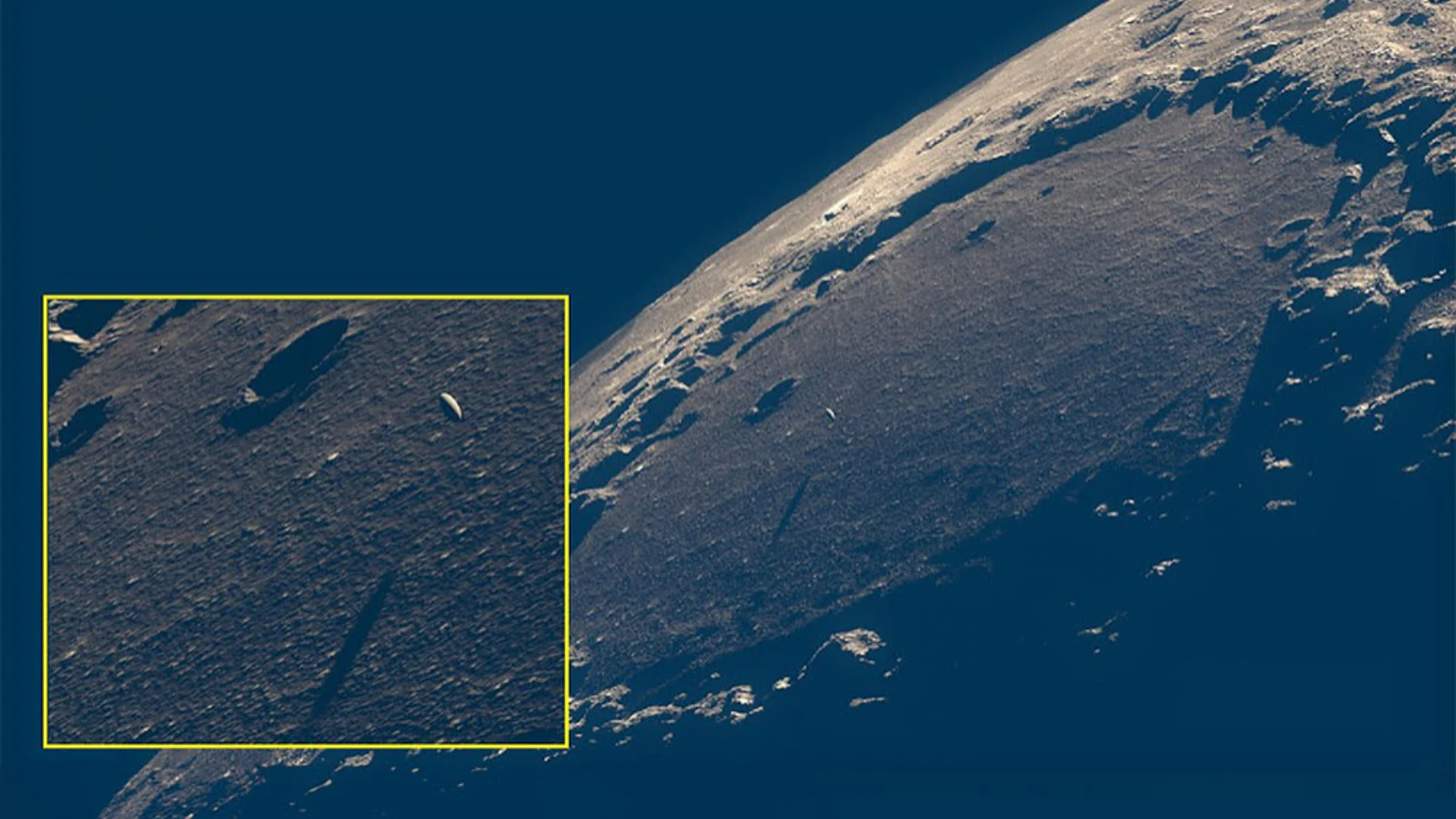 Graban ovni en un cráter de la Luna