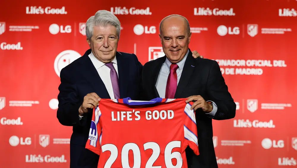 Presentación oficial del acuerdo de colaboración del Atlético de Madrid con LG Electronics España
