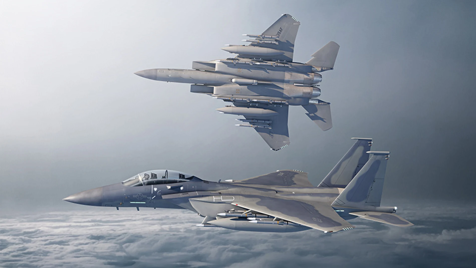 Imagen del F-15EX Eagle II, el cazabombardero de Boeing que Israel ha comprado para su fuerza aérea