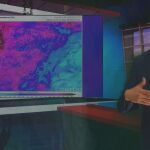 Jorge Rey, el joven aficionado a la meteorología, en su última predicción.