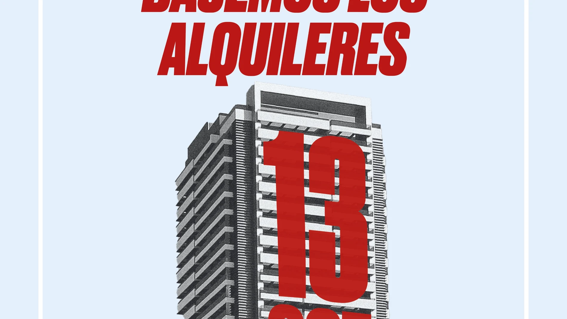 Cartel de la Manifestación contra la subida de los alquileres en Madrid