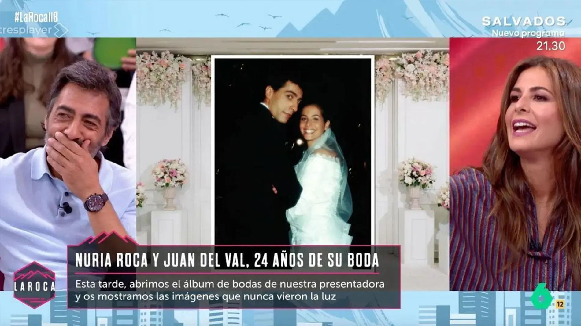 Nuria Roca "avergonzada" por los recuerdos de su boda con Juan del Val