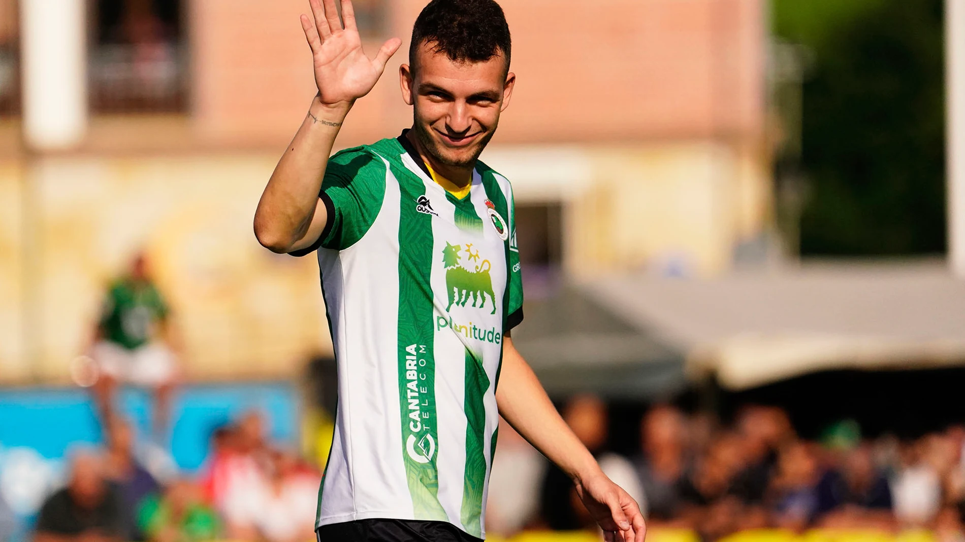 Inigo Vicente con el Racing de Santander