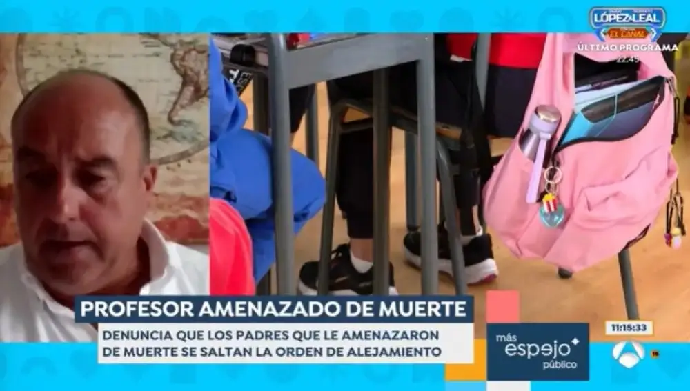 Un profesor denuncia amenazas de los padres de un alumno en 'Espejo Público'