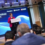 Díaz Ayuso, durante la presentación de los cursos, el pasado martes