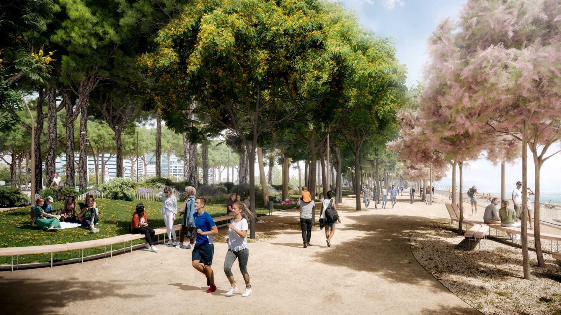 Futuro paseo de la Mar Bella en Barcelona
