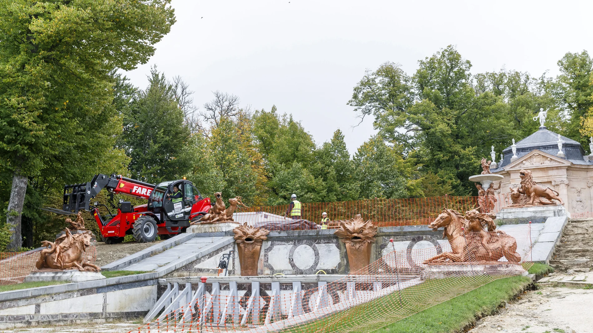 Nacho Valverde / ICAL . Patrimonio Nacional inicia la restauración de la fuente de La Cascada del Palacio Real de La Granja