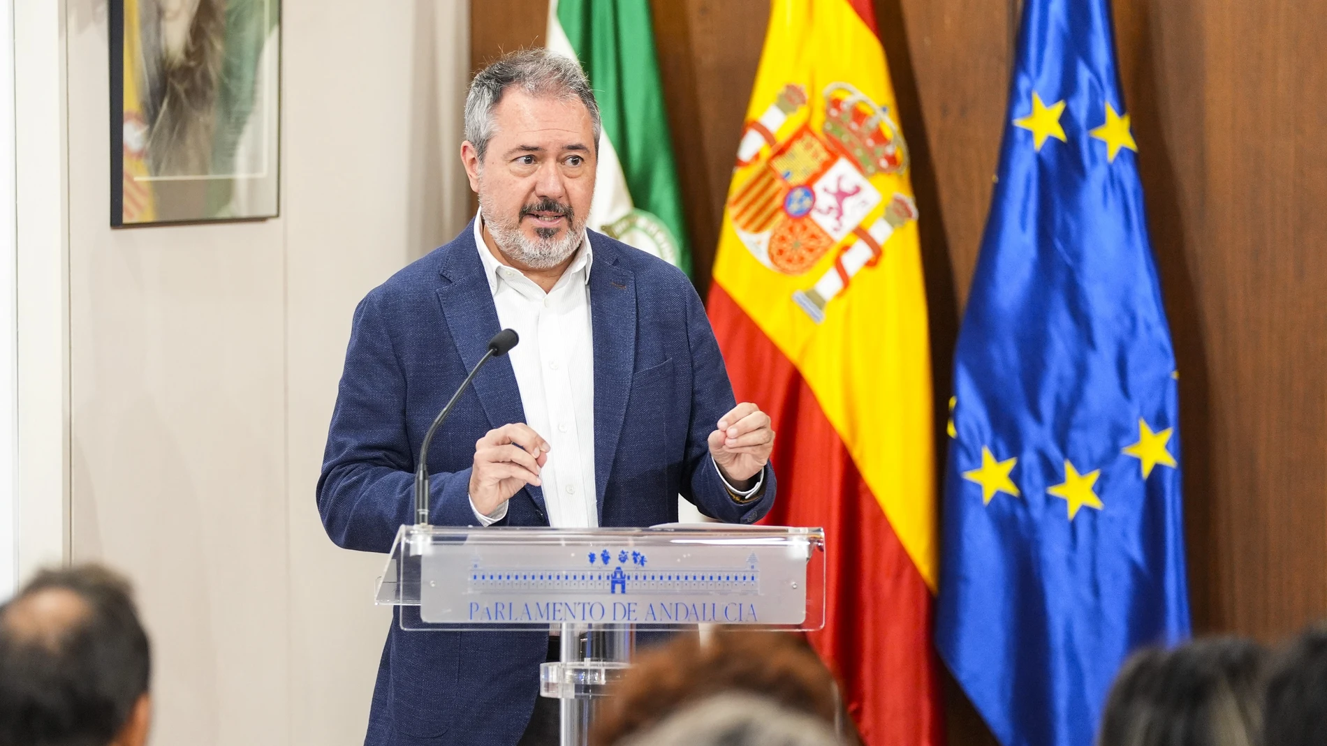 El secretario general del PSOE-A, Juan Espadas