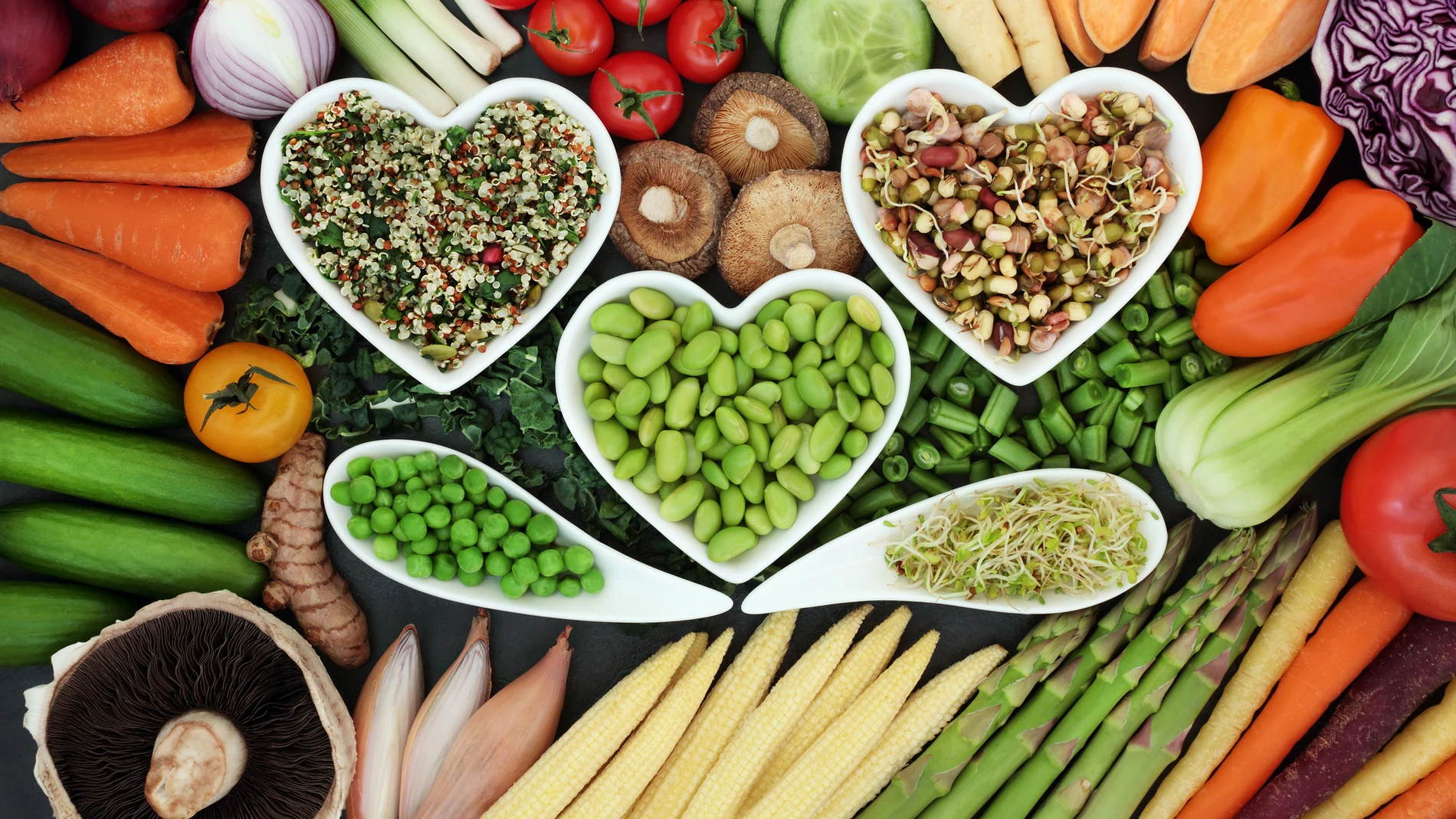 Varios tipos de verduras