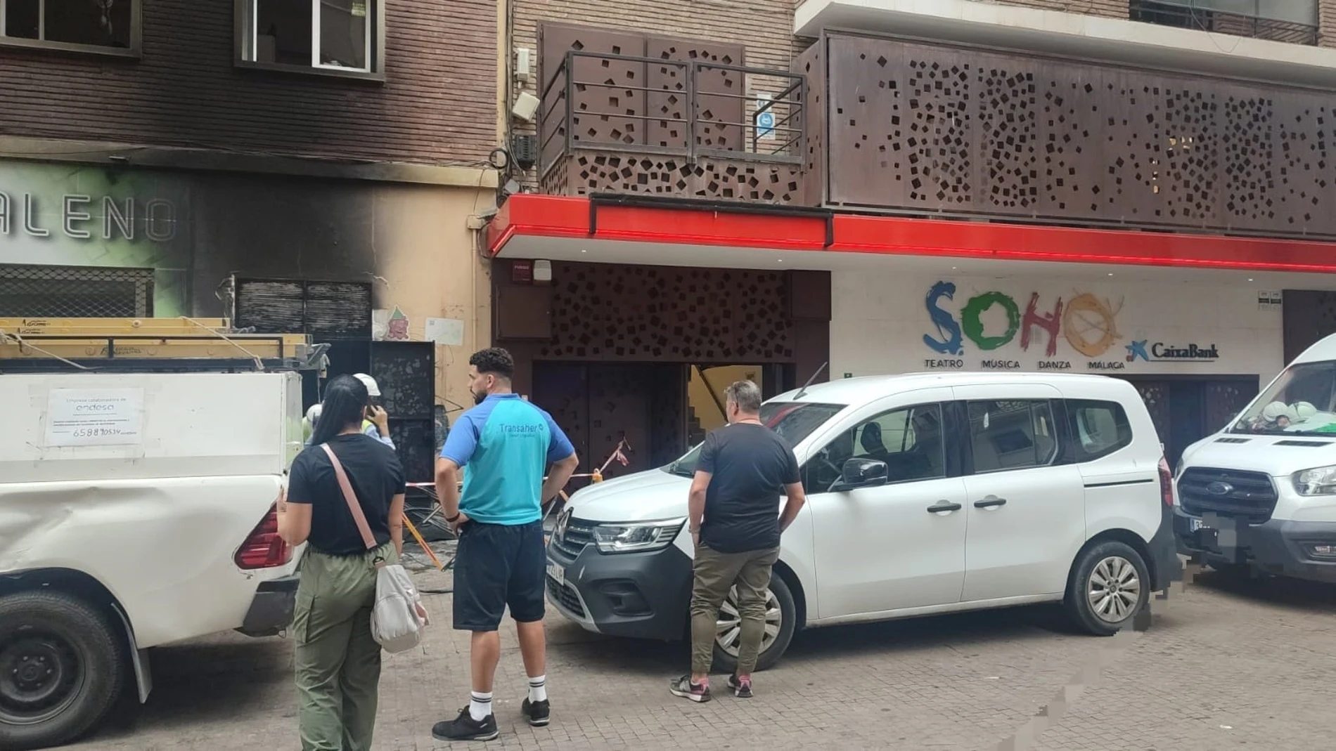 Incendio junto al teatro de Antonio Banderas en Málaga