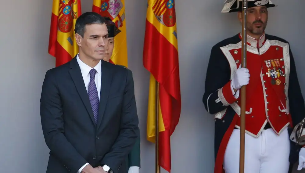 Pedro Sánchez durante el 12-O de 2023.