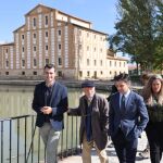 Antonio López junto al alcalde de Medina de Rioseco, David Esteban y Juan Zapatero