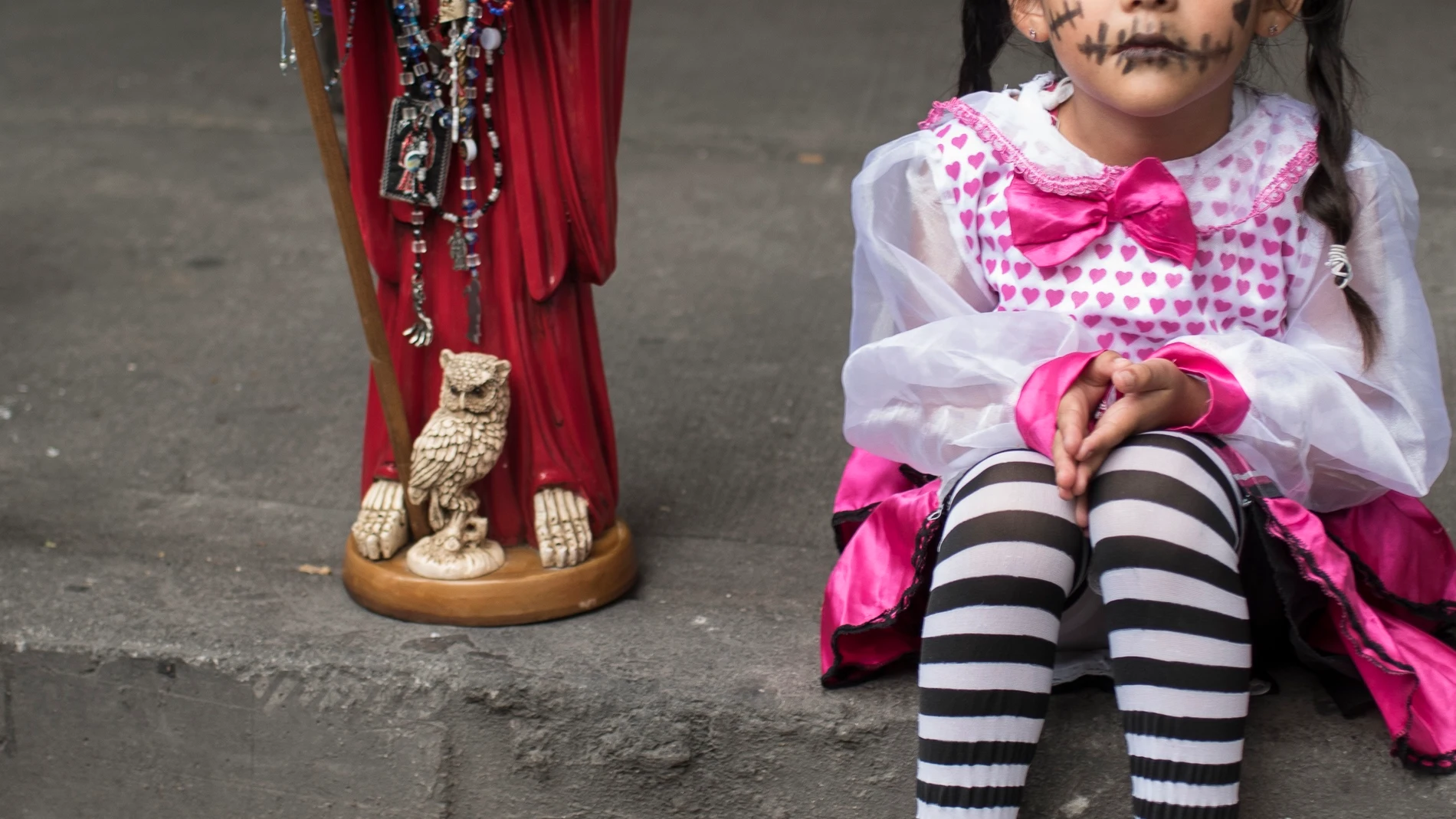 Una de las imágenes de Vidal Coy sobre el culto a la Santa Muerte en México