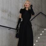 Carmen Lomana con total black look.