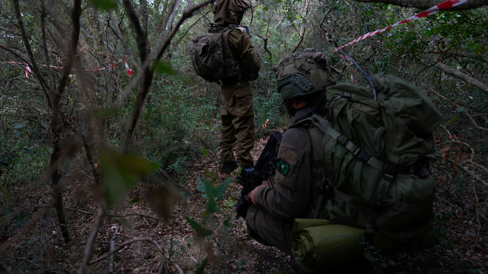 Israeli soldiers are seen during a ground operation in southern Lebanon, near the border with Israel, Sunday, Oct. 13, 2024. (AP Photo/Sam McNeil)