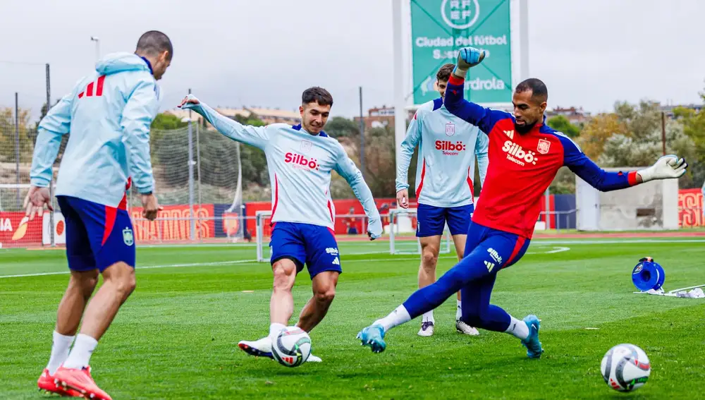 Entrenamiento de la Selección Española.