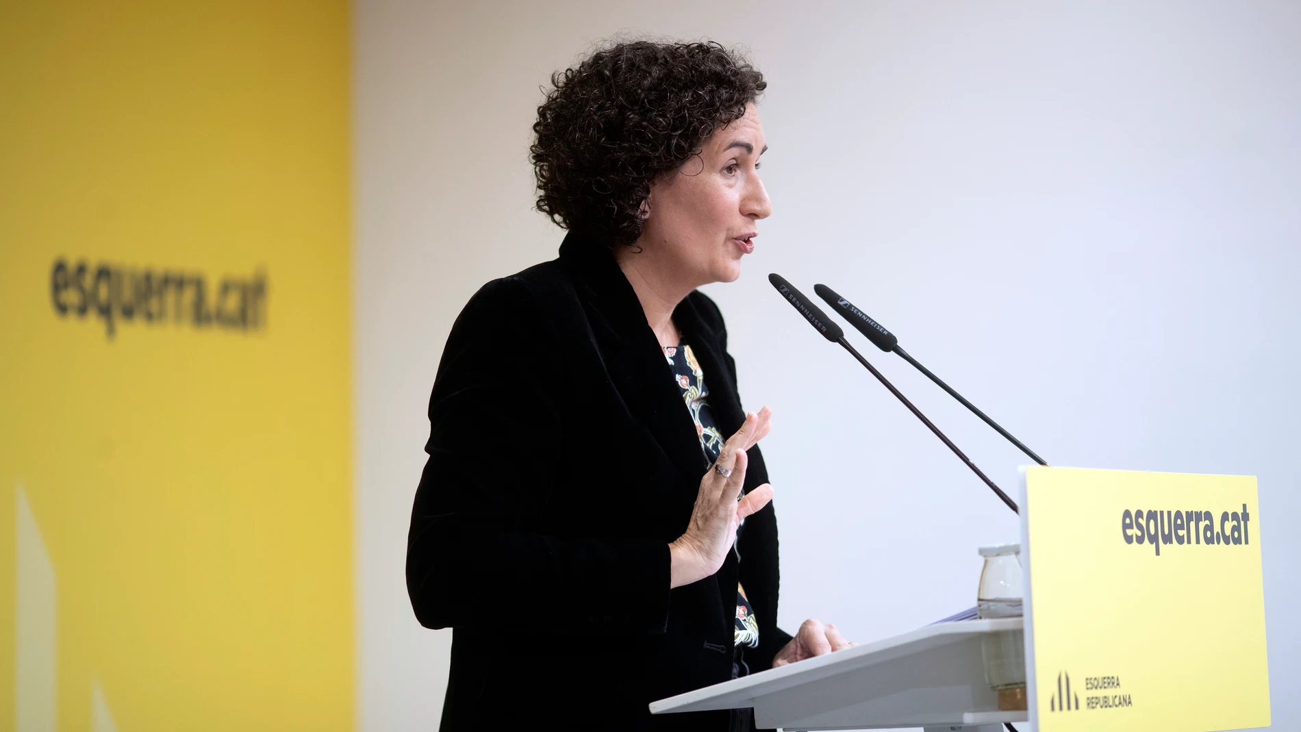 GRAFCAT9394. BARCELONA, 14/10/2024.- La secretaria general de ERC, Marta Rovira, ofrece una conferencia para hacer balance de su mandato de más de trece años al frente de la dirección del partido. EFE/Marta Pérez